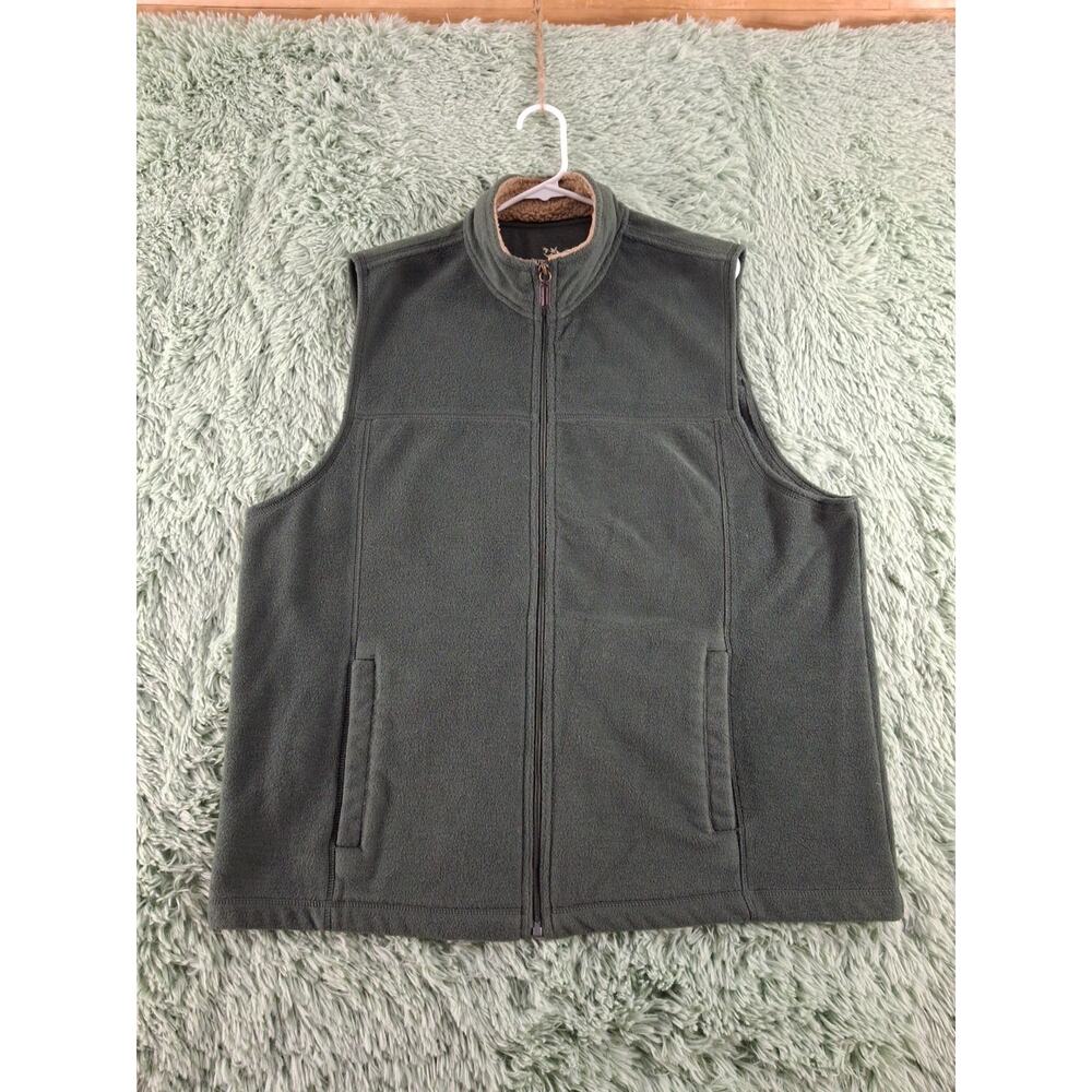 Outdoor Life Fleece Vest Xl Green Mens